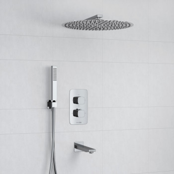 A178644 Thermo Встраиваемый комплект для ванны с верхней насадкой, лейкой и изливом