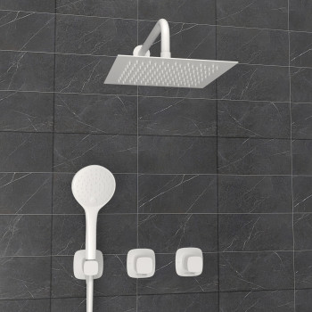 A9551.266.146.254.328.156.155 Встраиваемый комплект для душа с верхней душевой насадкой и лейкой