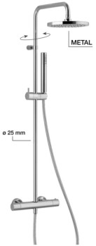 Alpi BU85RM2151CR Blue Душевая система для душа, с терм., Ø200/микрофон мм, 1/1 режим