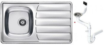 Alv 1098773 Zoom 30 Мойка I, обор., 0,5 мм, NAT, 3½", 860х500х160 + сифон 1130550, шк 450