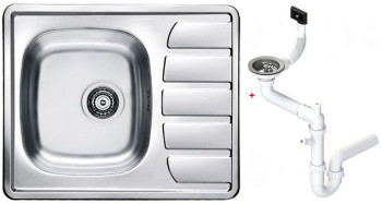 Alv 1098940 Zoom 10 Мойка I, обор., 0,5 мм, NAT, 3½", 615х500х155 + сифон 1130550, шк 450