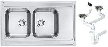 Alv 1130472 Classic Pro 80 Мойка накл. обор, 0,8 мм, SAT, 3½, 1000х600х190 мм+сифон 1130555, шк 800