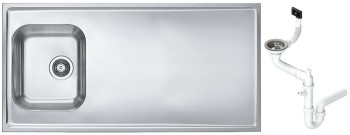 Alv 1130473 Classic Pro 90 Мойка накл. обор, 0,8 мм, SAT, 3½ 1200х600х190 мм+сифон 1130551, шк 600