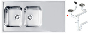 Alv 1130474 Classic Pro 100 Мойка накл. обор, 0,8 мм, SAT, 3½" 1200х600х190 мм+сифон 1130555, шк 800