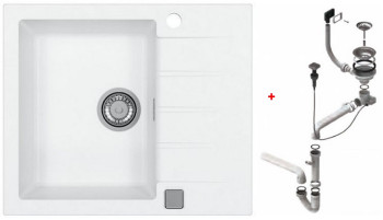 Alv 1132017 Gr Cadit 10 Arctic G11 Мойка I обор., 1 чаша, 3½, 590х500х198 мм+сифон 1132823, шк 450