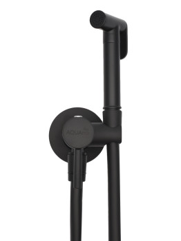 AQM 6020MB Minimal Готовый комплект гигиенического душа (скрытый монтаж, латунная лейка), Matt Black