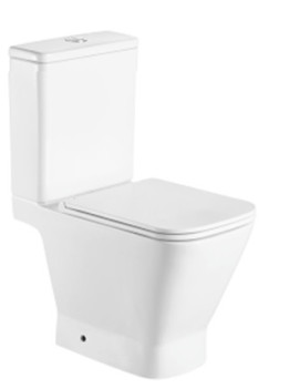 AQM1006 Унитаз напольный Rimless c сиденьем SoftClose, горизонт. выпуск, open back, 610x340x415мм
