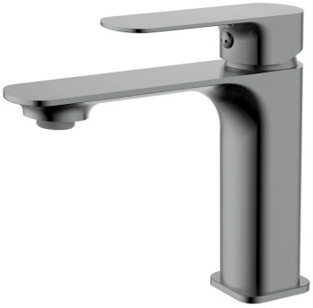 AQM6310GM Monza Смеситель для раковины 105 мм, гладкий, подводка ½", Gun metal