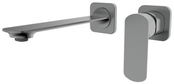 AQM6315GM Monza Смеситель для раковины 200 мм, настен., на 2 отв., Комплект, Gun metal