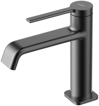 AQM6410GM Asti Смеситель для раковины 104 мм, гладкий, подводка ½", каскадный аэратор, Gun metal