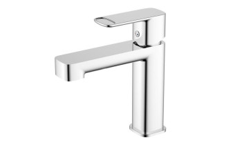 AQM6610CR Parma Смеситель для раковины 105 мм, гладкий, подводка ½", Хром