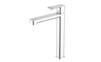 AQM6614CR Parma Смеситель для свободностоящей раковины 245 мм, гладкий, подводка ½", Хром