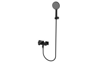 AQM6712MB Imola Смеситель для ванны, с душевым набором, Ø120 мм, 3 режима, Черный матовый