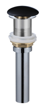 AQM7002-0MB Донный клапан PushOpen, без перелива, керамическая накладка, Черный матовый