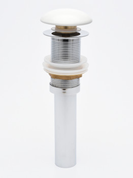 AQM7002-0MW Донный клапан PushOpen, без перелива, керамическая накладка, Белый матовый