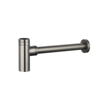 AQM7010GM Сифон для раковины латунный, 1¼", без выпуска, Gun metal