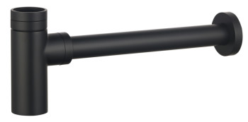 AQM7010MB Сифон для раковины латунный, 1¼", без выпуска, Черный матовый