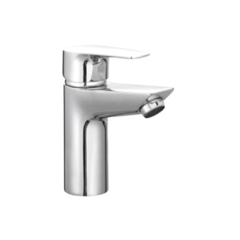 AQMP6111 Prato Смеситель для раковины, со сливным гарнитуром, подводка ½", Хром