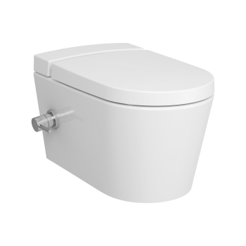 Безободковый подвесной унитаз VitrA Nest (c функцией биде, встроенным смесителем, с бачком VitrA Fresh для моющего средства)