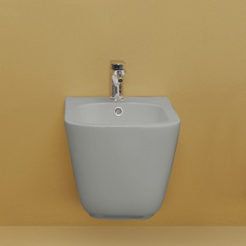 Биде подвесное 54х35см, c 1 отв под смеситель, c креплением WB9N, цвет: Grigio matt