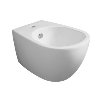Биде подвесное 56*36,5см, с 1 отв. под смеситель, без крепежа F85, цвет: белый матовый