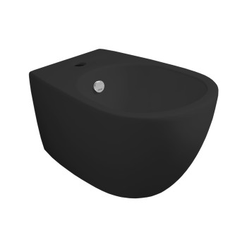 Биде подвесное 56*36,5см, с 1 отв. под смеситель, без крепежа F85, цвет: черный матовый