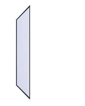 Боковая стенка Alex Baitler SG61B90 (900*2000) прозрачное, профиль черный