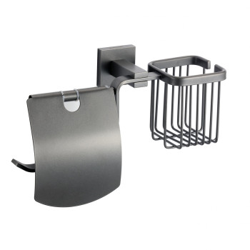 Держатель для туалетной бумаги и освежителя Savol S-L06551Q, графит