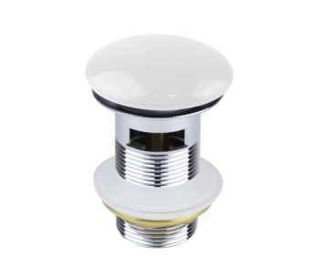 Донный клапан Bronze de Luxe 1001W, белый