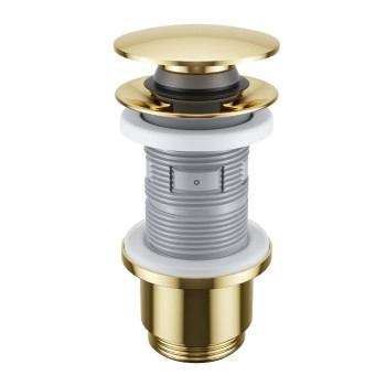Донный клапан EXCELLENT для умывальника, клик-клак (золото)