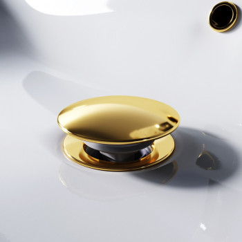 Донный клапан унверсальный, нажимной, золото