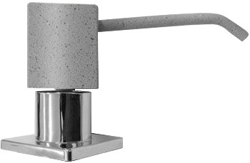 Дозатор GranFest "Квадрат" с колбой 250мм, (серый)