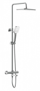 Душевая система Cersanit VIVO (смеситель термос.) с изливом 3 режима шланг 150 металл квадрат