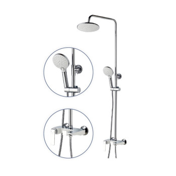 Душевая система FASHUN A2451-8, хром/белый