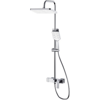 Душевая система HAIBA HB24512, тропический душ и 3-функц.лейка, латунь, хром