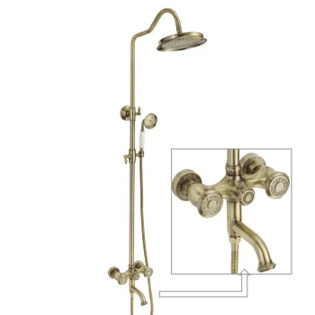 Душевая система Rose R3036Q, бронза