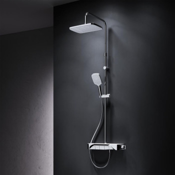 Душевая система с душевым смесителем-полкой и термостатом