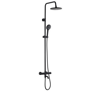 Душевая система с термостатом Olive s TERMO 34511TMB, черный