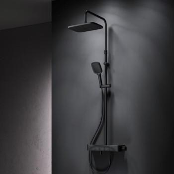 Душевая система с ванно-душевым смесителем-полкой