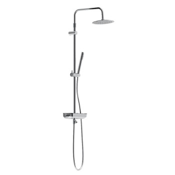 Душевая система с ванно-душевым смесителем-полкой