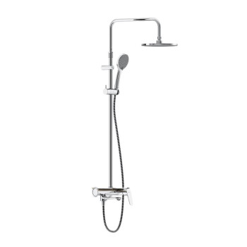 Душевая система с ванно-душевым смесителем-полкой