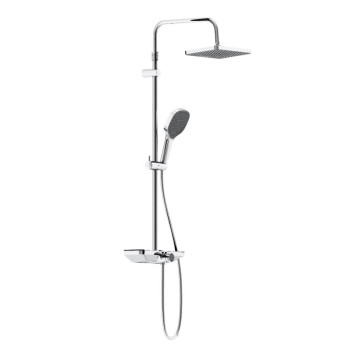 Душевая система с ванно-душевым смесителем-полкой