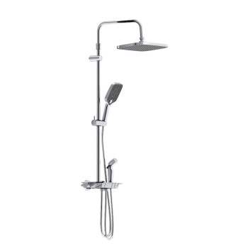 Душевая система с ванно-душевым термостатическим смесителем-полкой и гигиеническим душем