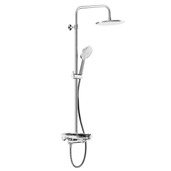 Душевая система с ванно-душевым термостатическим смесителем-полкой