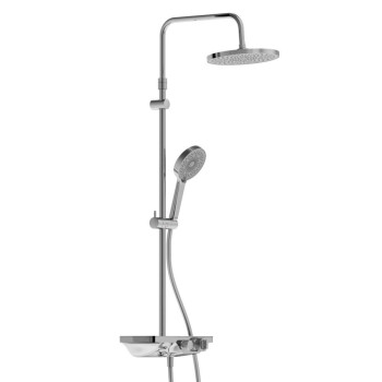 Душевая система с ванно-душевым термостатическим смесителем-полкой