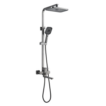 Душевая система Shevanik S7036T, оружейная сталь