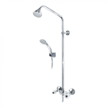 Душевая система ВАРИОН Хром (арт.1080142) для душа со стойкой и ручн.душем,керам