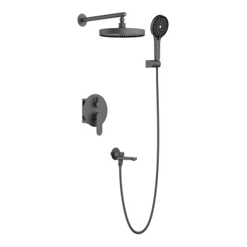 Душевая система встраиваемая BELZ B80713-3, оружейная сталь