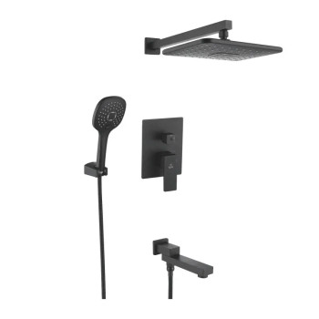 Душевая система встраиваемая Rose R2835H, черный