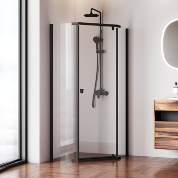 Душевое ограждение 90x90 см, пятиугольное, без поддона